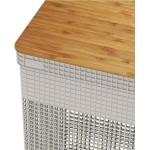 Cesto de Roupas Sujas 49L com Tampa de Bambu Bege, Cesto de Roupa Grande Organizador para Lavanderia, Banheiro e Closet, Resistente, Moderno e Elegante - Imagem 4