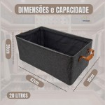 Kit 2 Caixas Organizadoras em Tecido, Grande e Dobrável com Alças Laterais, Multiuso para Armário, Closet e Escritório(2) - Imagem 7