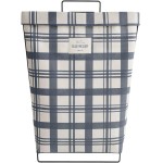 Cesto Organizador Dobrável, Suporte para Roupa Suja, Floral Azul e Branco, 60cm, Multiuso com Alças de Metal (Faixas) - Imagem 8