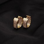 Brincos Clássicos Banhados a Ouro 14K com Zircônia - Hipoalergênicos para Uso Diário e Ocasiões Especiais - Imagem 5