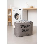 Cesto Organizador Roupa Suja Dobrável Multiuso 50l Quadrado - Cinza - Imagem 5