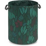 Cesto Organizador de Roupa Suja Dobrável 40x35cm Multiuso Impermeável para Roupas, Brinquedos e Organização do Lar (Plantas)