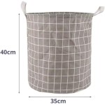 Cesto Organizador de Roupa Suja Dobrável 40x35cm Multiuso Impermeável para Roupas, Brinquedos e Organização do Lar (Plantas) - Imagem 4