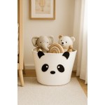 Cesto Organizador Roupa Suja Dobrável Multiuso 30L Animais Decorativo Roupas e Brinquedos, Design Panda e Pinguim, 30L (Panda) - Imagem 6