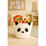 Cesto Organizador Roupa Suja Dobrável Multiuso 30L Animais Decorativo Roupas e Brinquedos, Design Panda e Pinguim, 30L (Panda) - Imagem 7
