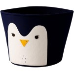 Cesto Organizador Roupa Suja Dobrável Multiuso 30L Animais Decorativo Roupas e Brinquedos, Design Panda e Pinguim, 30L (Pinguim)