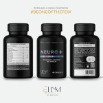 Neuro+ 120 Capsulas ELLYM NUTRITION Nootropicos Multivitaminico Foco Cafeina Magnesio Triptofano Taurina B12 Tirosina - Imagem 6