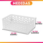 Cesto P (19X13,8X6,5) Branco, Usual - Imagem 2