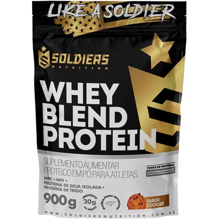 Whey Blend Protein Concentrado e Isolado - 900g - Soldiers Nutrition (900g, Cookies)