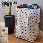 Cesto de Roupa Grande Dobrável 72L Impermeável com Alça Organizador Lavanderia (Estampa Cruzes) - Imagem 3