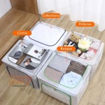 Kit 2 Caixas Organizadora Dobrável 66L em PVC Transparente com Zíper Duplo – Abertura Frontal e Superior – Para Armários e Guarda-Roupas (66 Litros) - Imagem 6