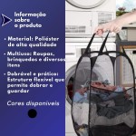 Cesto Dobrável de Roupas e Brinquedos Preto 112 Litros – Organizador Multiuso com Alças em Poliéster para Lavanderia, Banheiro e Quarto – Leve, Espaçoso e Resistente - Imagem 7
