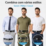 Cinto Tático Militar Nylon Largo com Fivela de Metal Catraca, Ajuste Sem Furos, Engate Rápido, Resistente, Unissex, Uso Casual, Social, Outdoor, Trabalho, Alta Durabilidade - Imagem 3