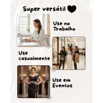 Kit 2 Cintos Feminino Alfaiataria Luxo Plus Size Fino Social Elegante Couro Sintético Lola - Imagem 7