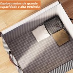Cesto Organizador Cesto de Roupa, 110 Litros 52 x 40 x 52 cm de não Tecido para Guarda-Roupa Armário Garagem - Imagem 3