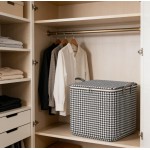 Cesto Organizador Cesto de Roupa, 110 Litros 52 x 40 x 52 cm de não Tecido para Guarda-Roupa Armário Garagem - Imagem 5