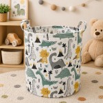 Cesto Organizador Brinquedos Roupas Sujas Brinquedoteca Tamanho Médio (Dino) - Imagem 5