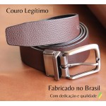 Cinto Masculino Dupla Face Couro Legítimo Cinto X Cintura X - Imagem 2