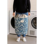 Cesto Organizador Roupa Suja Dobrável Multiuso 25l Grécia - Azul - Imagem 5
