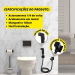 Ducha Higiênica Completa Quadrada Preto Fosco Black Matte - Imagem 2