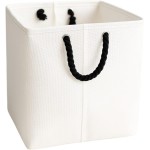 Cesto Organizador Roupa Suja Dobrável Multiuso 50l Quadrado - Branco - Imagem 4
