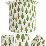 ALLMIX Cesto Organizador Roupa Suja Dobrável Multiuso 20l (Árvores) Branco - Imagem 2