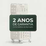 Cesto de Roupa Suja Duplo com Rodas – Grande Capacidade ~70L, Dobrável, Organizador de Lavanderia em 2 Andares com Trava e Alça Retrátil – Branco - Imagem 7