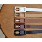 Kit 3 Cintos Feminino Fino Com Fivela Retangular Blogueira - Imagem 8