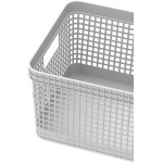 Ou Cesto Organizador 8L Marrom Amêndoa Linha Grid - Imagem 4