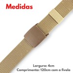 Cinto Antialergico Fivela De Engate Rapido Plástico Polímero Militares Táticos Nylon Durável Respirável 120cm - Imagem 4