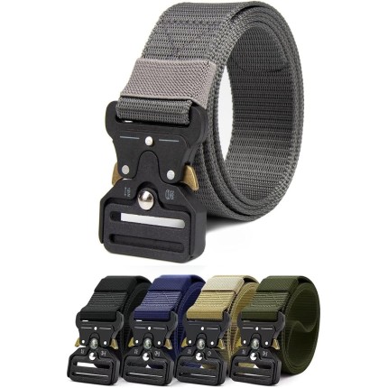 Cinto Masculino Militar Tático Premium Fivela Metal Engate Rápido Nylon Unisex Ajustável Resistente Tipo Policia Civil Exército Bope Guarda Nacional Bombeiro Modelo Americano Calça