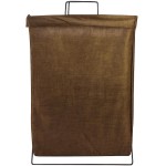 Cesto Suporte Organizador Roupa Suja Dobrável Multiuso 60cm - Marrom - Imagem 4