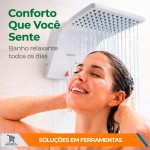ZAGONEL Ducha Eletrônica Ducali 0W Branco Tecnologia de Aquecimento Rápido e Controle de Temperatura - (220, Volts) - Imagem 3