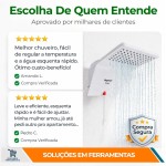 ZAGONEL Ducha Eletrônica Ducali 0W Branco Tecnologia de Aquecimento Rápido e Controle de Temperatura - (220, Volts) - Imagem 5
