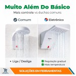 ZAGONEL Ducha Eletrônica Ducali 0W Branco Tecnologia de Aquecimento Rápido e Controle de Temperatura - (220, Volts) - Imagem 6