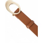 Cinto Feminino de Couro Legítimo Premium Marrom Caramelo Médio ZERASTOCK Prime Infinite - Imagem 5