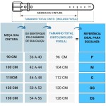 Cinto Masculino com regulagem Couro Legítimo Elástico Casual - Imagem 6