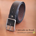 Cinto Masculino Dupla Face Couro Legítimo - Imagem 6