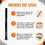 Mari Maria Makeup Caneta Delineadora Cat Eyes, Preta, Longa Duração, Ponta Fina - Imagem 6