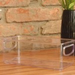 Cesta Organizadora Em Acrílico transparente Multiuso - 23cm x 11cm x 8cm - Imagem 4