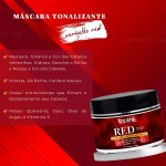 Máscara Matizadora Tonalizante Vermelha Red Toplife 250gr - Imagem 2