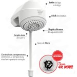 Chuveiro Ducha Eletrônica Modelo Compact Potência 5500W Voltgem 127V BR Cor Branco Durín - Imagem 4