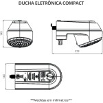 Chuveiro Ducha Eletrônica Modelo Compact Potência 5500W Voltgem 127V BR Cor Branco Durín - Imagem 6