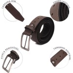 Cinto Masculino Couro Legítimo Social Extra Macio Premium Largo Ajustável - Imagem 5