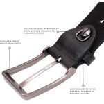 Cinto Masculino Couro Legítimo Social Extra Macio Premium Largo Ajustável - Imagem 6