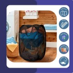 Kit com 2 Cesto de Roupas Dobrável Para Roupa Suja Organizador Multiuso Flexível Lavanderia Banheiro Quarto Dormitório - Imagem 3