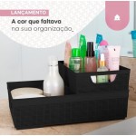 Kit 4 Cestos Organizador Multiuso EmpilháVel ArmáRio Gaveta Lavanderia，2 Litros(Preto 2 Litros) - Imagem 7