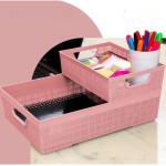 Kit 4 Cestos Organizador Multiuso EmpilháVel ArmáRio Gaveta Lavanderia，2 Litros(Preto 2 Litros) - Imagem 8
