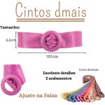 Cinto Feminino em Faixa de Couro Legítimo Fivela Encapada Passante Redonda Tamanho U L 6,5cm 3139092 421 DMAIS - Imagem 8