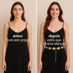 Cinto Feminino Western Boho Chic Ajustável – Corrente de Metal com Margaridas, Elegância para Vestidos e Looks Festival - Imagem 6